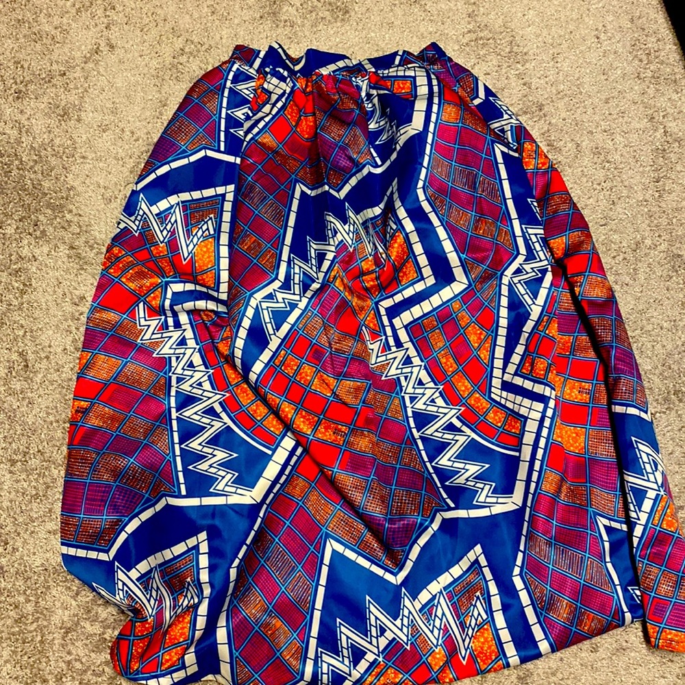 Long African Print Skirt